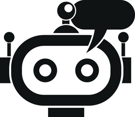 chat bot icon vector illustration, automatic message icon