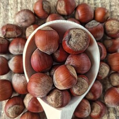 Nuts and sweets on the background