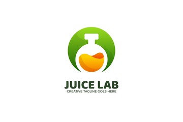 Juice Lab Experiment Gradient Logo Template