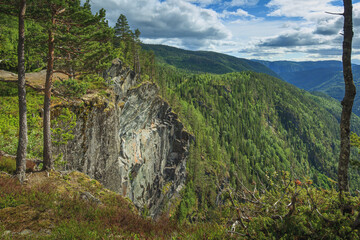 Obraz premium Ravnejuv cliff panoramic shot in Norway