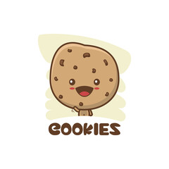 cute cookie mascot character