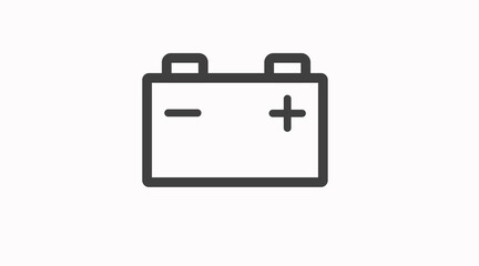 Battery Icon. Vector isolated flat illustration of a battery