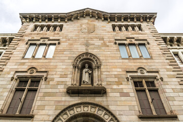 Fototapeta na wymiar Old Seminary (Seminari Conciliar de Barcelona) building. Barcelona, Catalunya, Spain.
