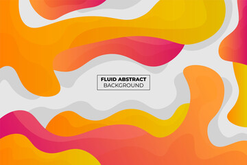 Fluid Dynamic Shape Gradient Yellow and Orange Abstract Background with Shading