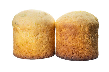 Two biscuit cakes isolated