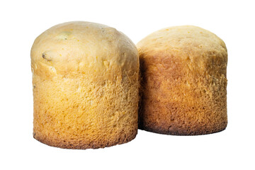 Two biscuit cakes isolated
