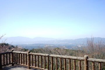 Fototapeta na wymiar Landscape of Mount Yoshino from Takagiyama Observatory in Nara Prefecture - 日本 奈良 吉野山 高城山展望台からの眺望