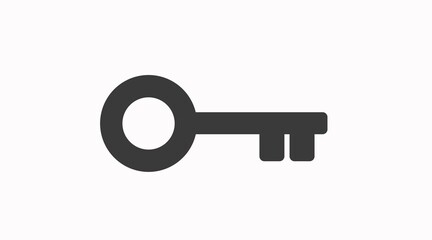 Key Icon. Vecto flat isolated illustration of a key