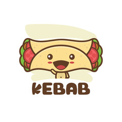 vector cute mascot kebab