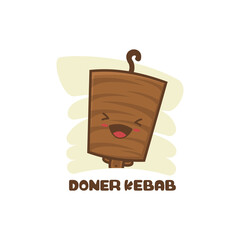 cute doner kebab mascot
