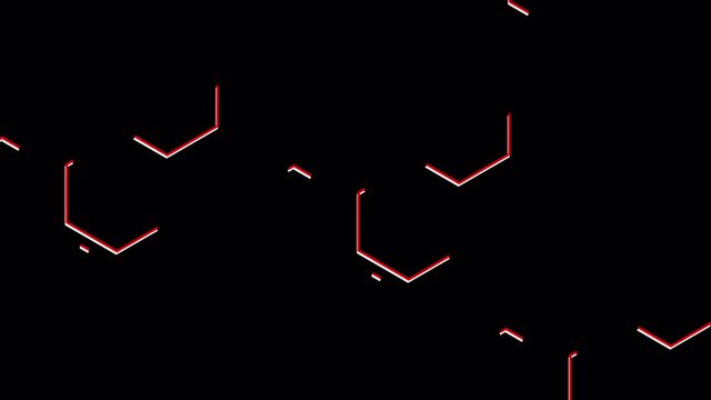 aabstract motion hexagon background. 4k video