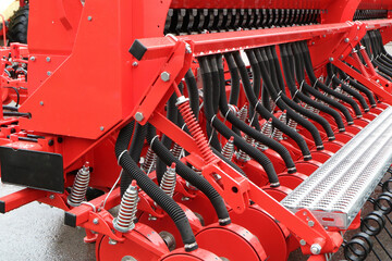 Precision inline seeder. A row seeder. Seed drill.  Fragment.