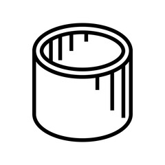 well rings concrete line icon vector. well rings concrete sign. isolated contour symbol black illustration