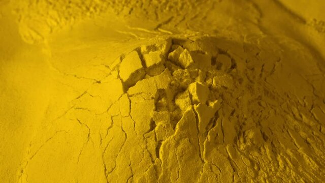 Crumbling Spice Powder Material Closeup Shot