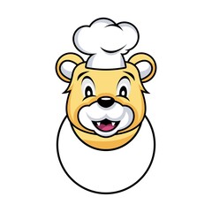 illustration vector graphic of chef bear. perfect of logos for food, animals, mascot etc.