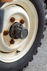 jeep wheel close up old safari