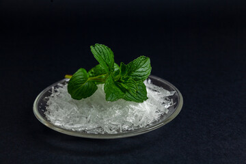 raw materials for the cosmetics industry, mint crystal, wax, powder