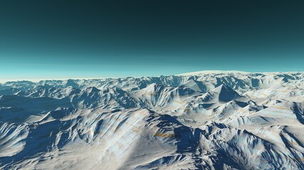 a computer-generated surface, a fantasy world