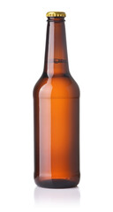 Brown glass beer bottle