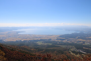 Obraz premium 秋の福島県の磐梯山の登山