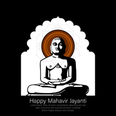 Vector illustration of Mahavir Jayanti Celebration.