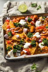 Homemade Indian Chicken Tikka Masala Nachos