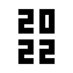 Obraz premium Happy New Year 2022 text design. Cover of business diary for 2022 with wishes. Brochure design template, card, banner. Isolated on white background. Year of the Tiger 2022. Vector illustration.