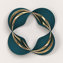 Moebius strip or Moebius Ring. Surface with only one side and one boundary. 3D rendering