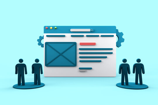 website attracting leads, 3d illustration