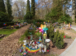 Kindergräber an der Waldstraße auf dem Ohlsdorfer Friedhof