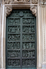 detail of the door of the cathedral of st peter