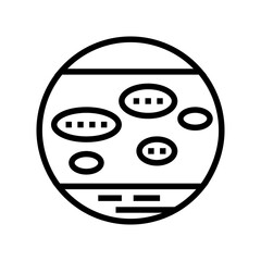 nummular eczema line icon vector. nummular eczema sign. isolated contour symbol black illustration