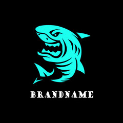 Shark mascot logo.