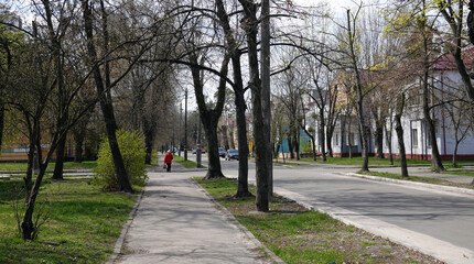 Old houses on the outskirts of the city of Kiev