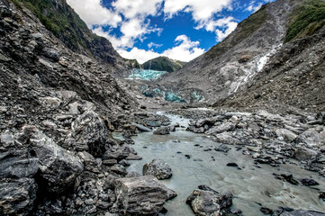 Fox Glacier. Westland Tai Poutini National Park on the West Coast of New Zealand's South Island. New Zealand