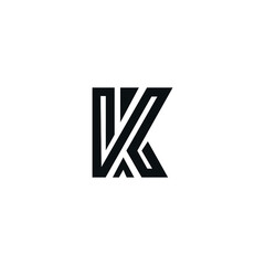 Initial K icon logo design vector modern style