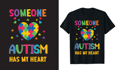 I love someone with autism Autism T-Shirt Design