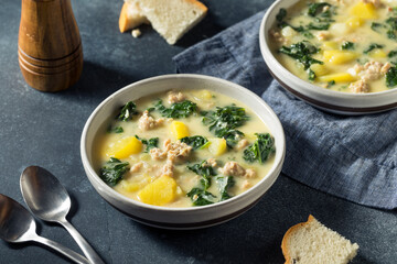Homemade Potatoe and Sausage Toscana Soup