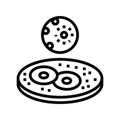 microorganism culture pharmaceutical production line icon vector. microorganism culture pharmaceutical production sign. isolated contour symbol black illustration