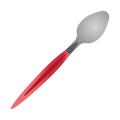 Spoon or teaspoon flat color vector icon for apps and website