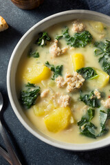 Homemade Potatoe and Sausage Toscana Soup