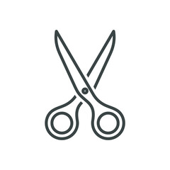 simple scissors icon on white background
