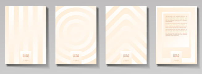 Modern cover design set. Abstract pattern. For business background page, brochure template, booklet, vertical flyer.