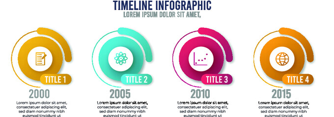 Infographic timeline template. Layout design template