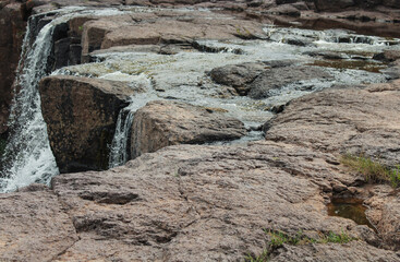 peaceful flowing waterfall