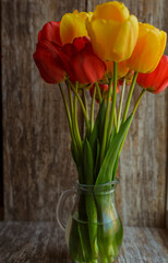tulips in vase