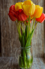 tulips in vase