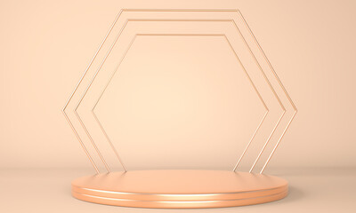 3d abstract background, mock up scene geometry shape podium for product display, 3d illustration.