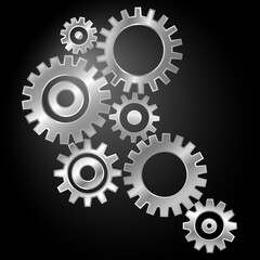 Vector illustration of gears 