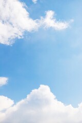 Beautiful blue sky and clouds, natural background, free space